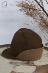 AVIVA JIFEI XUE 24 Autumn and Winter Dark Olive Cotton Brushed Back Hiking Hat AJX-FW24-TC-DOCBKWLC-SGLGW-F Dark Olive Plaid